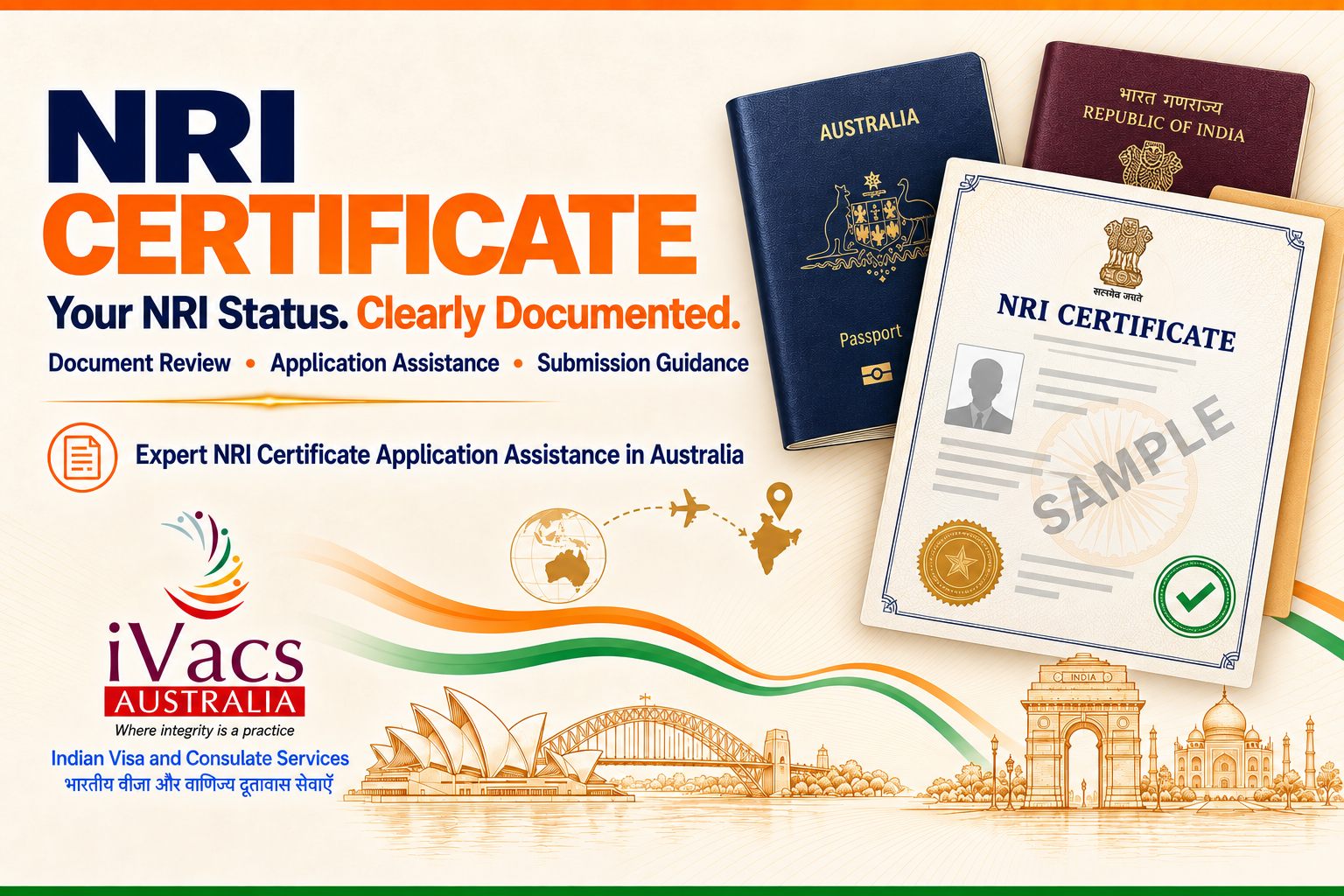 NRI Certificate application assistance in Australia from iVacs Australia